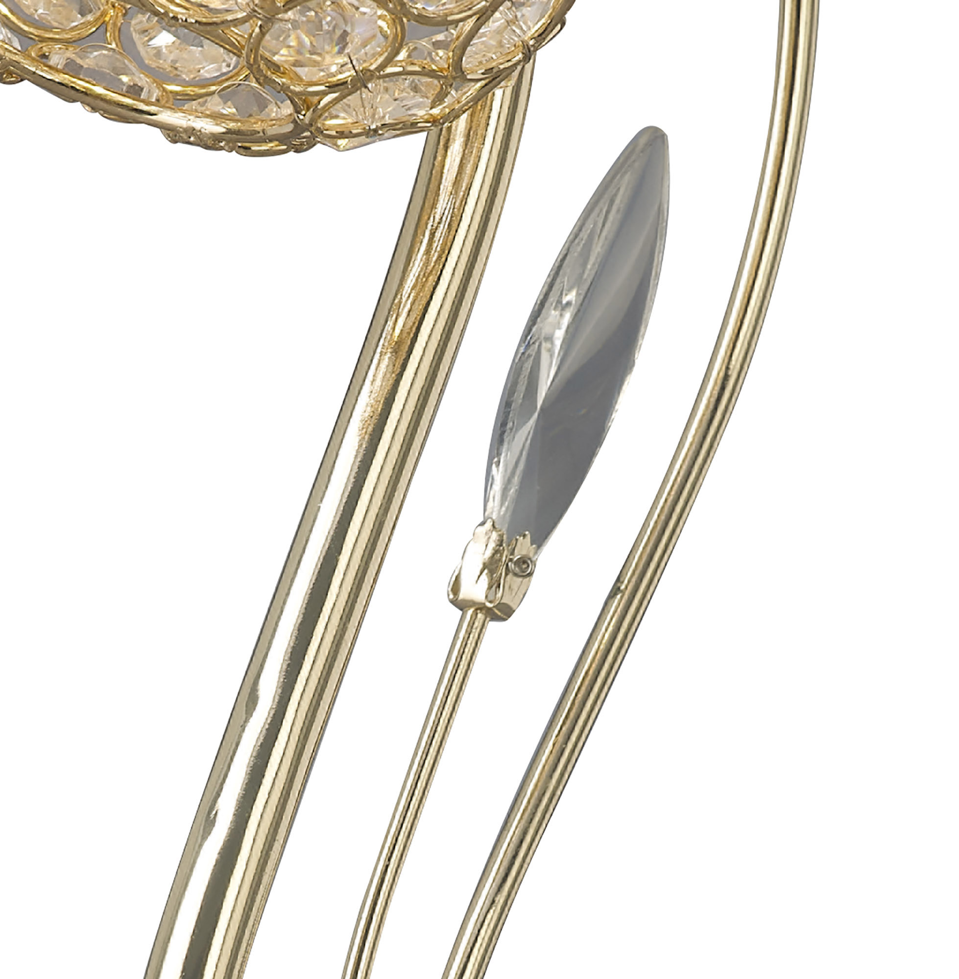 Leimo French Gold Crystal Table Lamps Diyas Armed Table Lamps